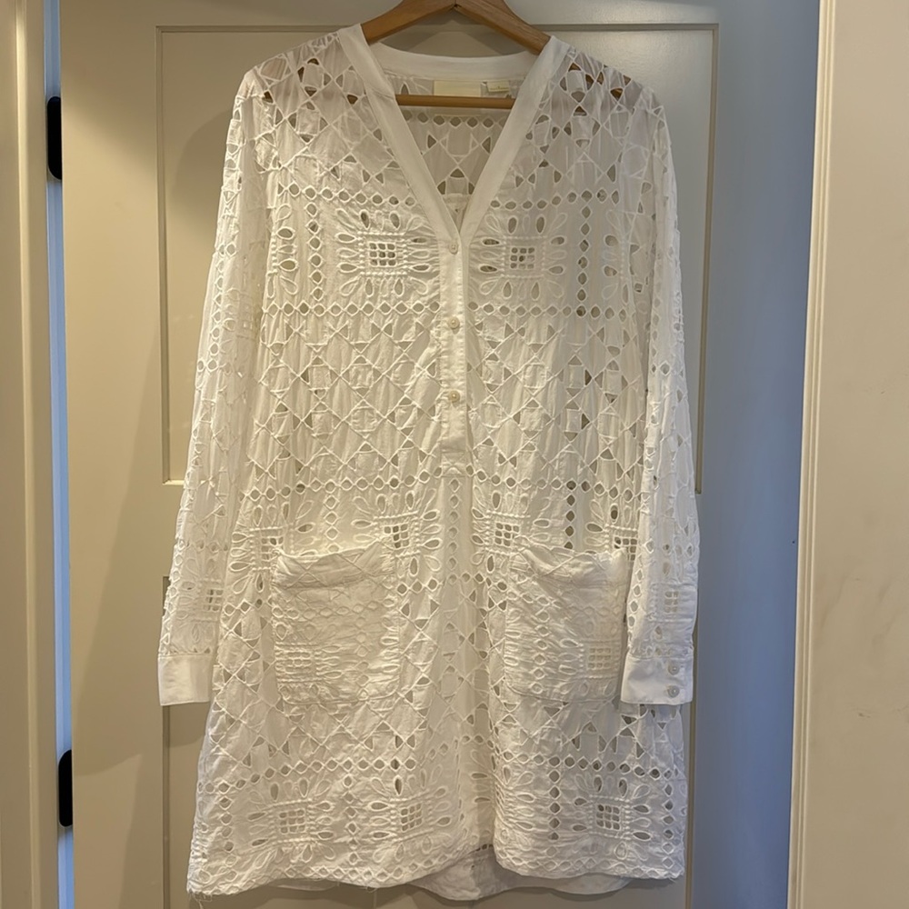 Maeve white eyelet dress in size small